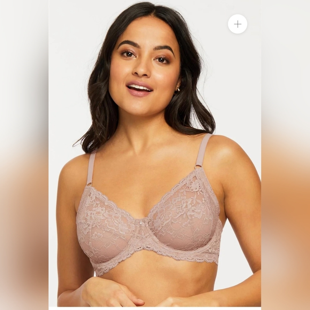 Montelle Muse Full Cup Lace Bra 36C - Moonshell